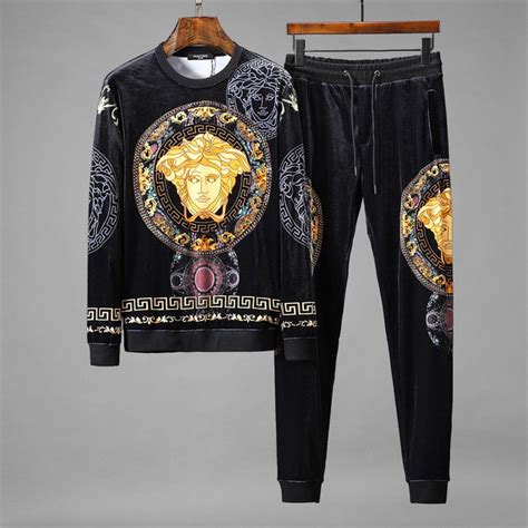 mens versace outfit|velvet tracksuit men's versace.